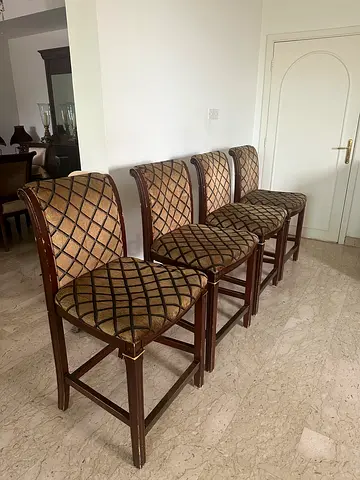 4 Wooden kitchen high Chairs
