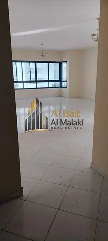 Three bedrooms and a living room in Al Majaz 3 with a balcony and three bathrooms Open view