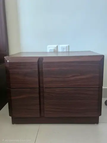 Bedside cabinet (wooden) with 2 drawers