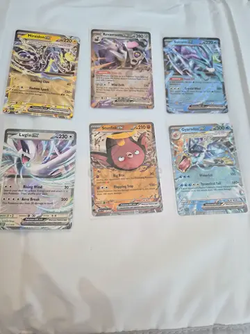 Lot of 6 Pokémon EX/GX/Holo Trading Cards - Mixed Condition