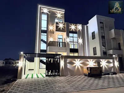 Own a modern villa in Ajman/Al Helio - Super Deluxe finishes - Includes registration and ownership fees and air conditioners.