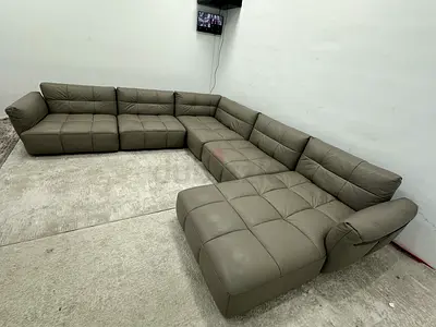 Amazing condition pure leather Natuzzi Ushape sofa