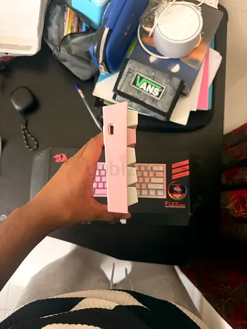 Compact 60% Pink Mechanical Keyboard - never used red switches