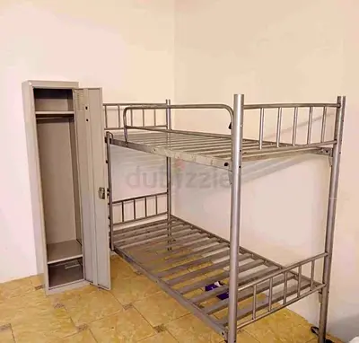 Metal Bunk Bed with Small Metal Locker - Used, Sturdy Frame