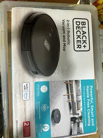 Black+Decker 2-in-1 Robotic Vacuum  Mop (Works with Alexa) - Used once As good As New