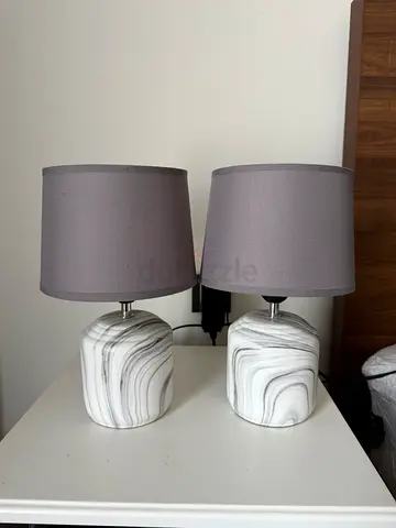 Home box Bed side lamps (Table lamps) with ceramic base - set of 2