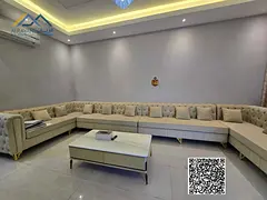 Villa for rent in Al Yasmin, fully furnished, opposite Al Rahmaniya, Sharjah. Prime location. The vi