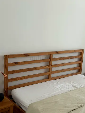 IKEA Wood Slatted Bed Frame and Foam Mattress