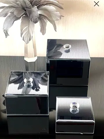 Crystal Jewellery Box set of 3