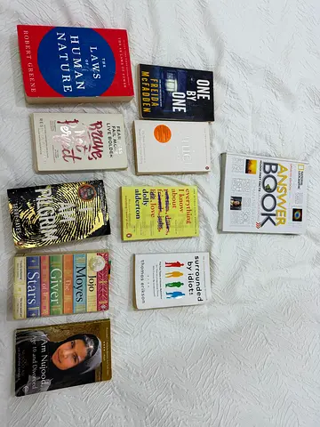 10 assorted paperback non-fiction  fiction books – mixed collection (self-help, memoir, novels)