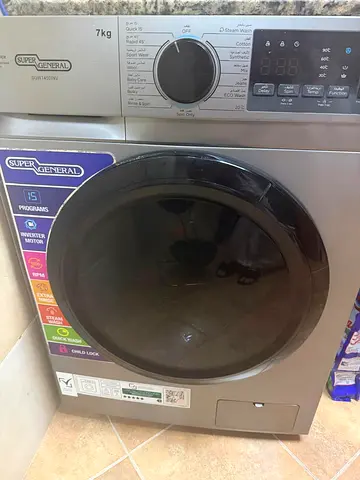 Super General 7kg Front Load Washer-Dryer (Silver) - Good Working Condition