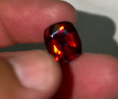 Genuine Deep Red Garnet Stone - Cushion Cut (big size)