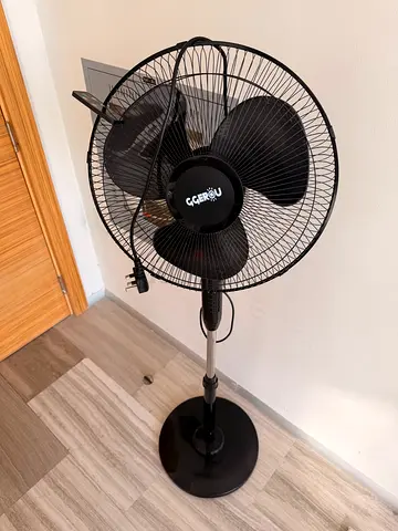 Standing fan oscillating remote controlled black for sale in Dubai