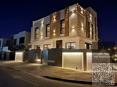 For sale, a luxury villa on the corner of two streets in Al Zahia, an exceptional architectural mast