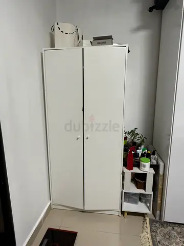 2 White Double Door Storage Ikea Wardrobe