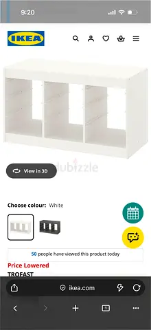 IKEA TROFAST storage bench - white, 3 compartments (like new)