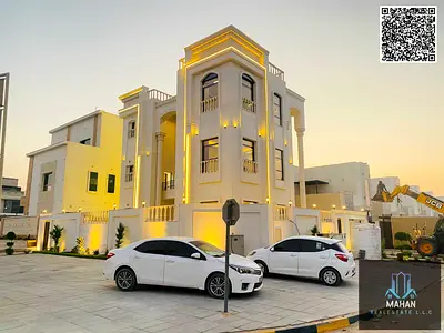Luxury Classic Villa for Sale in Al Zahia, Corner of Two Streets, Luxurious Design, with Registration Fees, Electricity, Water, Air Conditioning, and