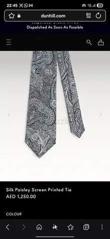 Dunhill Silk Paisley Screen-Printed Tie - Grey