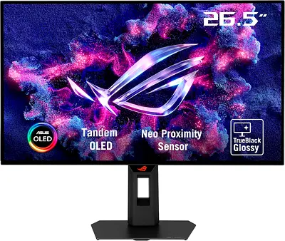 ASUS ROG 26.5 OLED Gaming Monitor - Tandem OLED, TrueBlack Glossy