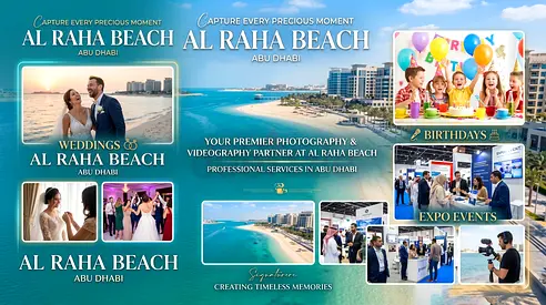 🌊 Al Raha Beach Photo  Video Production Services | Professional Content for Businesses, Brands