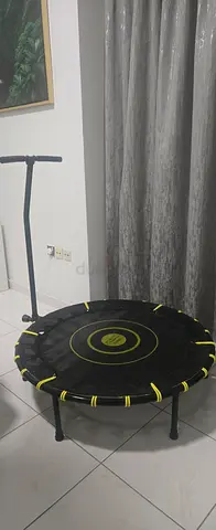 Trampoline with Handle Bar