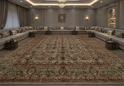 4x6 meter gray majlis carpet Large Traditional afghan hand knotted rug wool Carpet