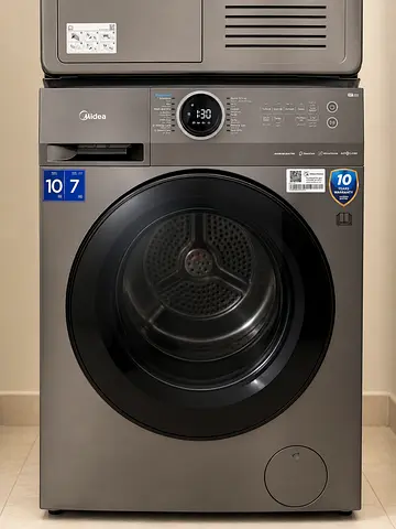 Midea Front Load Washer Dryer Combo - 10kg/7kg, Grey