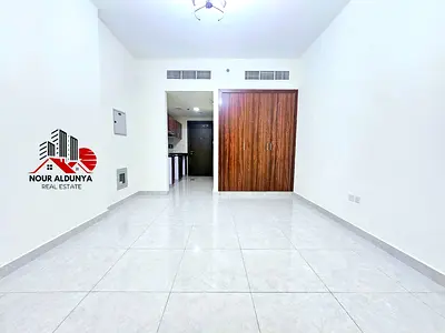 ( MONTHLY PAYMENTS )12 CHEQUES - SPACIOUS STUDIO AVAILABLE FOR FAMILY - RENT 33K - CAR PARKING + GY