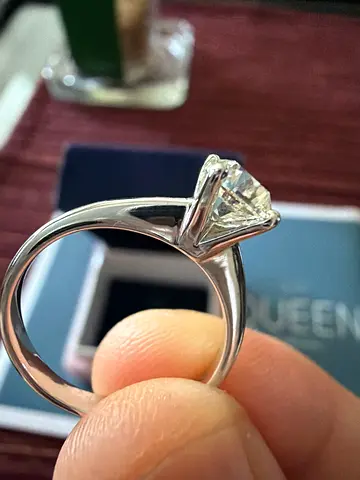 Solitaire Diamond Ring in White Gold