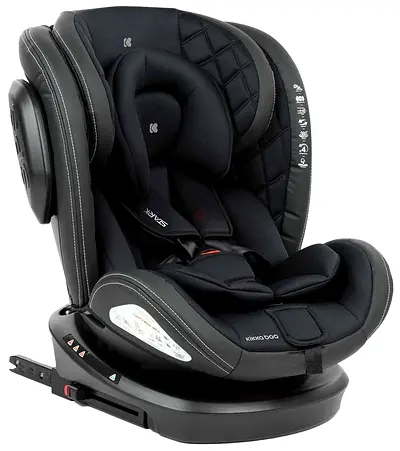 Car Seat Kikkaboo Stark ISOFIX 360° Rotating (0–36 kg) Black – Brand New in Original Box