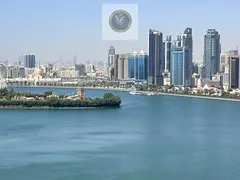 Luxury two Bedroom Apartment with Direct Sea View Free AC Gym Pool and Parking on Al Majaz three Cor