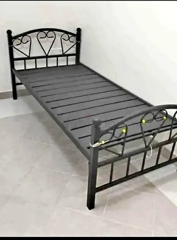 Single Metal Bed Frame with Headboard and Footboard