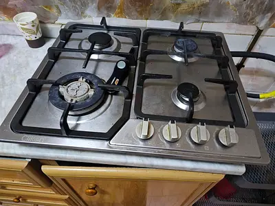 Used 4-Burner Built-in Gas Hob (Stainless Steel) - Working Condition