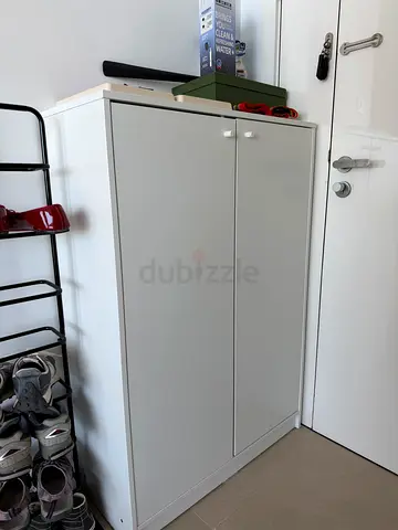 Ikea white 2-door shoe/storage cabinet - good condition