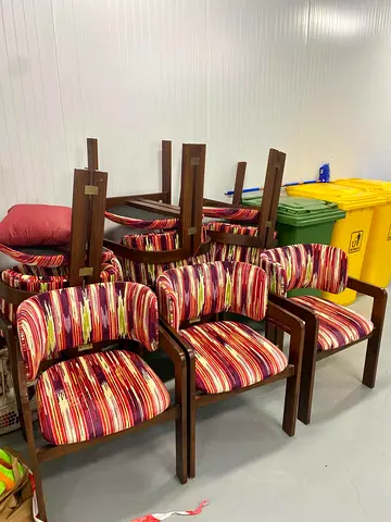 Set of 5 Augusto Savini Pamplona Wooden chairs – Vintage Italian Design (Can Be Sold Individually)