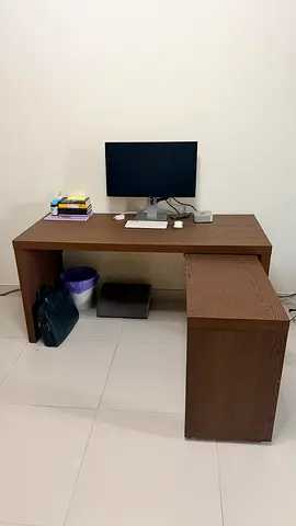 Urgent - Modern L-Shaped Wooden Office Desk