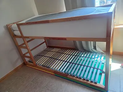ikea bunk bed Urgent sale.excellent condition 90x200.. with house tent for kids play.clean like new