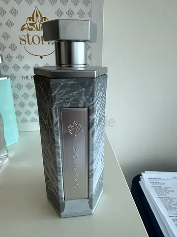 200ml Reef Oud perfume bottle - Arabic wooden-style bottle (used)