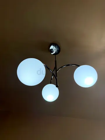 Modern 3-Globe Ceiling Light Fixture - Chrome Finish