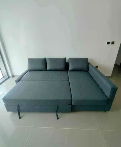 Ikea L Shape Sofa cum bed with big storage in L , and You can fix the L left and right any side