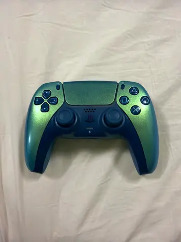 Used DualShock-style Wireless Controller (Blue-Green) - Good Working Condition