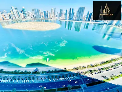 Luxury Full water sea view 3BHK with wardrobes Gym swimming pool free 15days free plus maid room on prime location