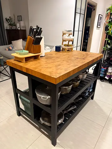 IKEA kitchen island black / brown