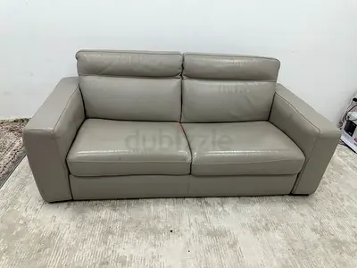 Pure leather Natuzzi two seater sofabed
