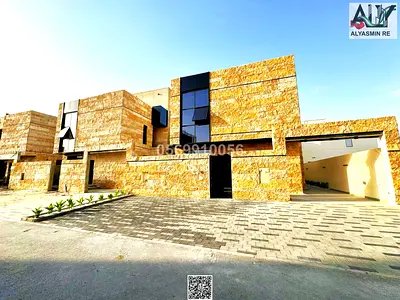 للبيع فيلا فى ارقى مكان فى عجمان  بدون رسوم تملك طابقين + روف  6 غرف ماستر بالخزاين
