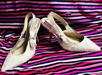 Laddies sandals heels light pink color Dior brand SIZE 38 D