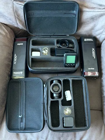 Godox AD200 Pro Speedlight Flash Kit with Cases and Accessories - 2sets