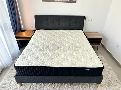 King fabric bed frame -good amazing condition