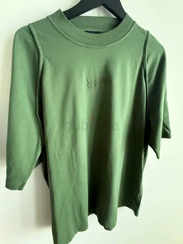 JACQUEMUS LAYERED GREEN T-SHIRT
