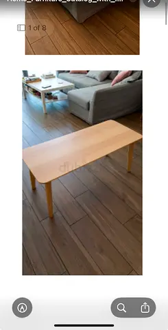 Minimalist Light Wood Coffee Table - Good Condition